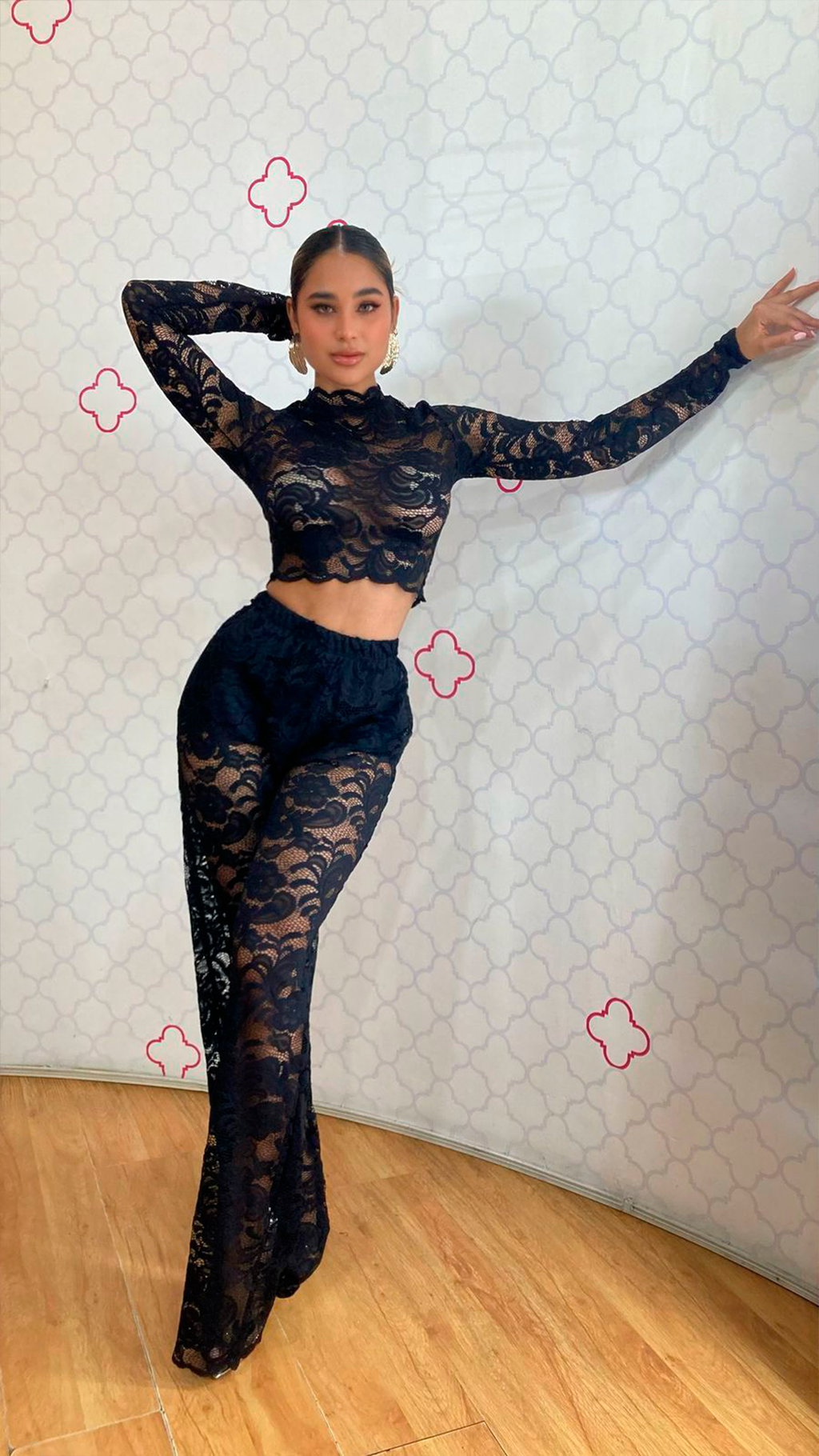 Conjunto encaje negro