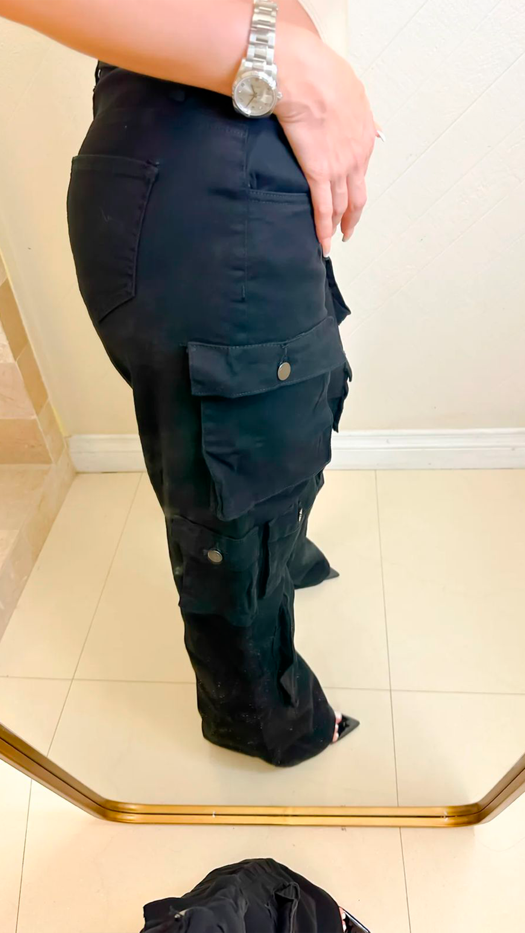Pantalon cargo negro